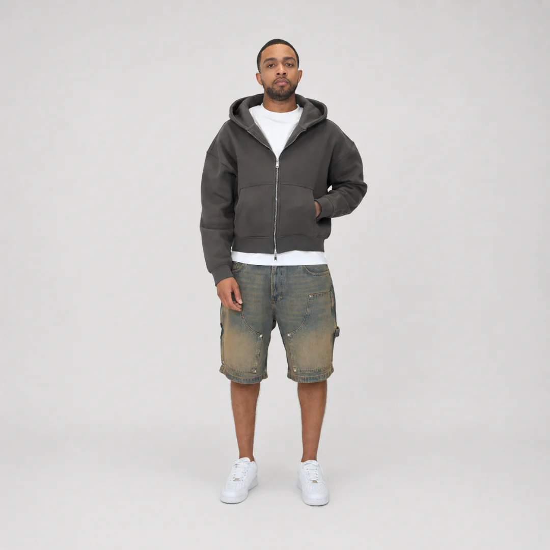 the denim carpenta' shorts - blue (mocha wash) - Image 5
