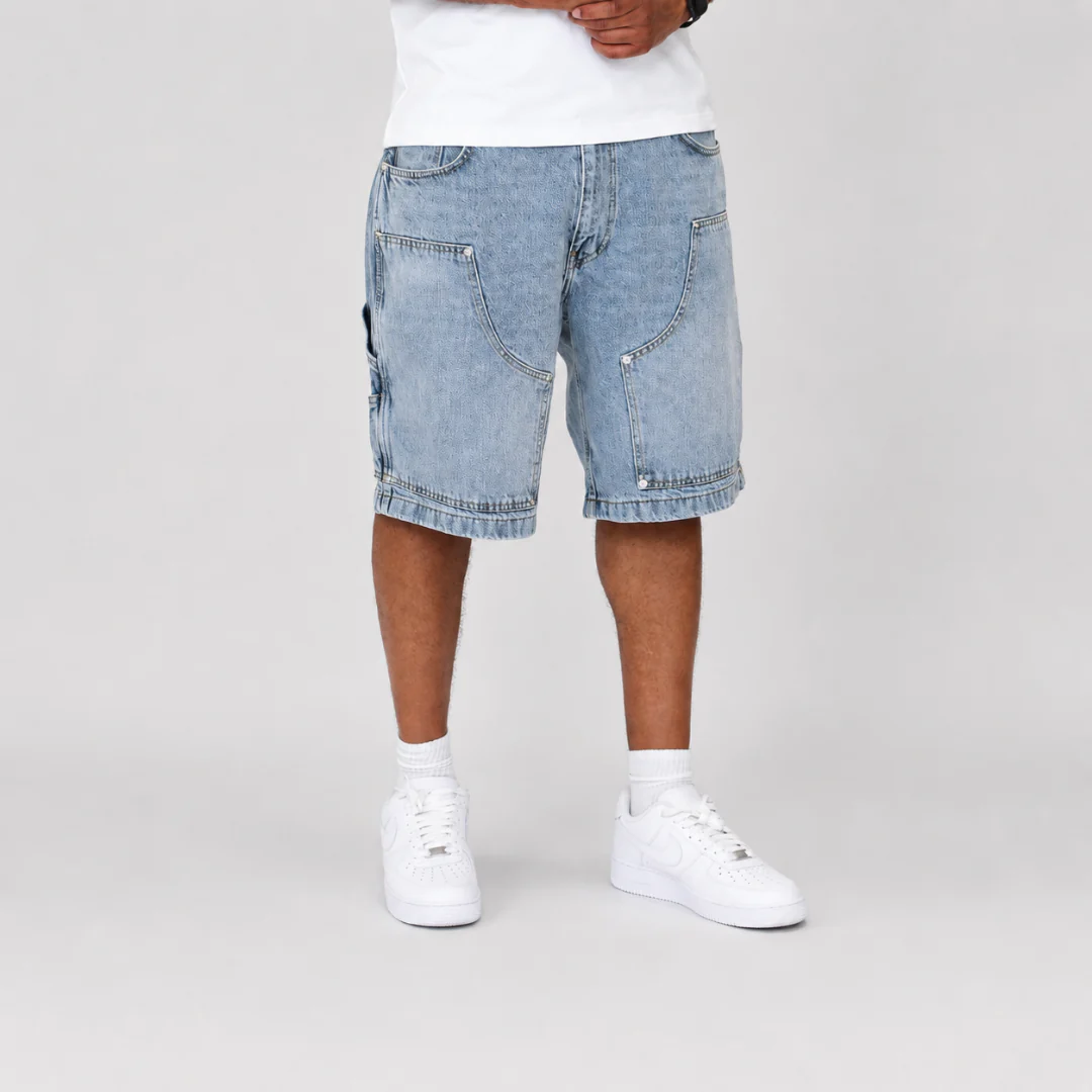 the denim carpenta' shorts - light blue - Image 4