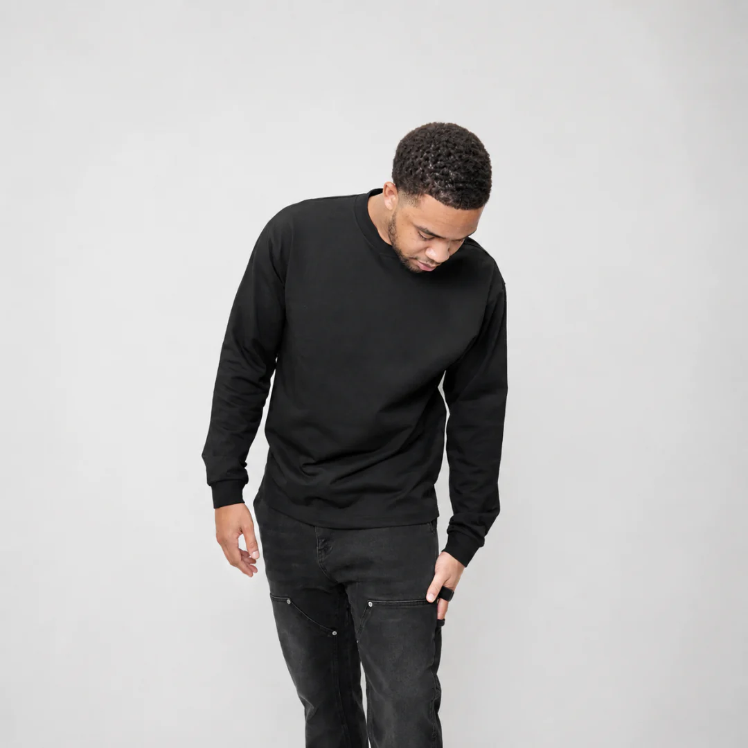the perfect long sleeve tee - black - Image 5