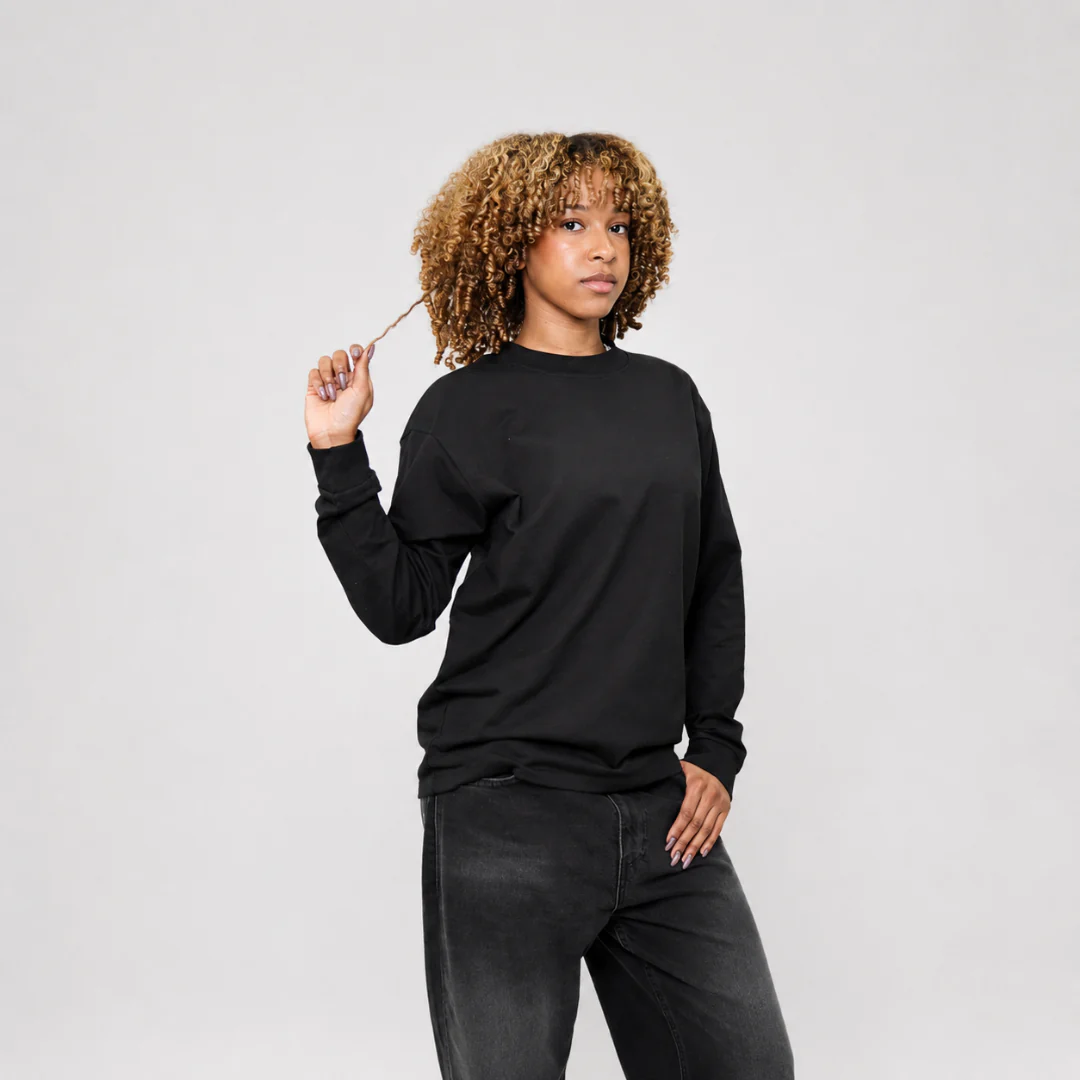 the perfect long sleeve tee - black - Image 6