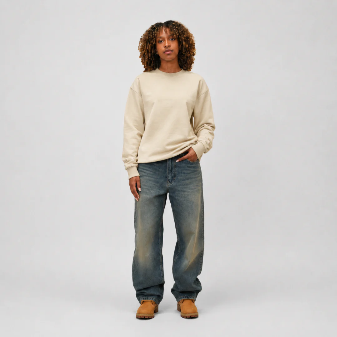 the perfect long sleeve tee - creme - Image 4