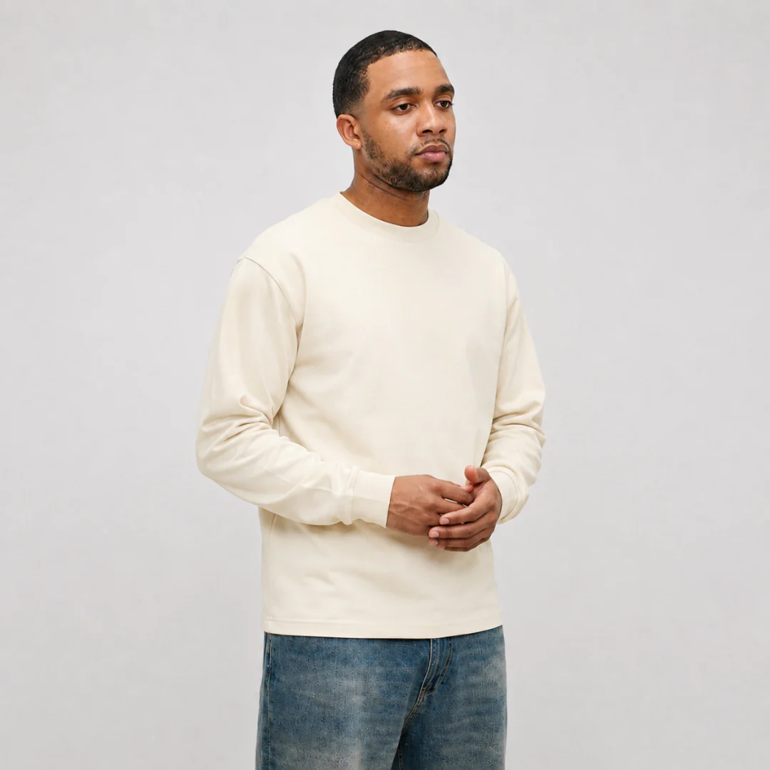 the perfect long sleeve tee - creme - Image 5