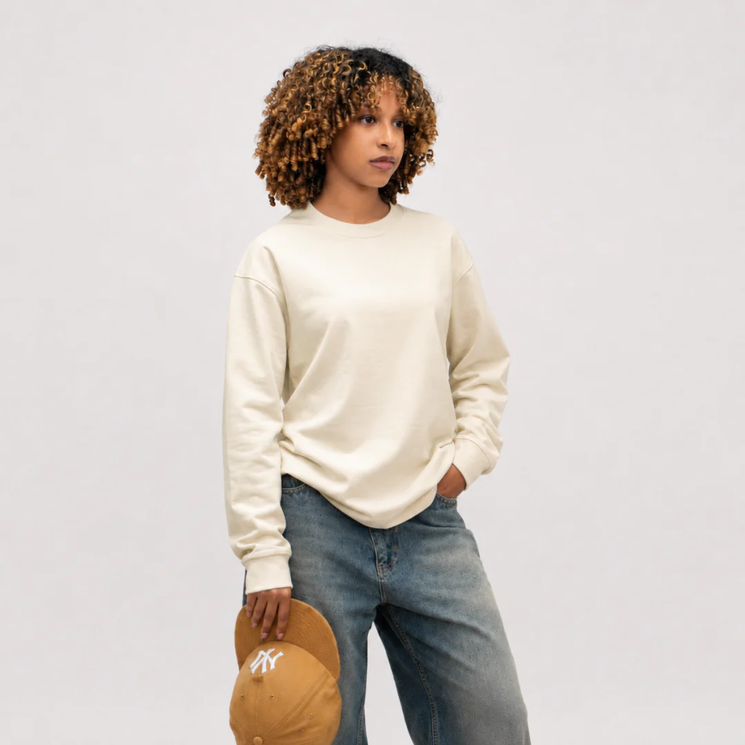 the perfect long sleeve tee - creme - Image 6