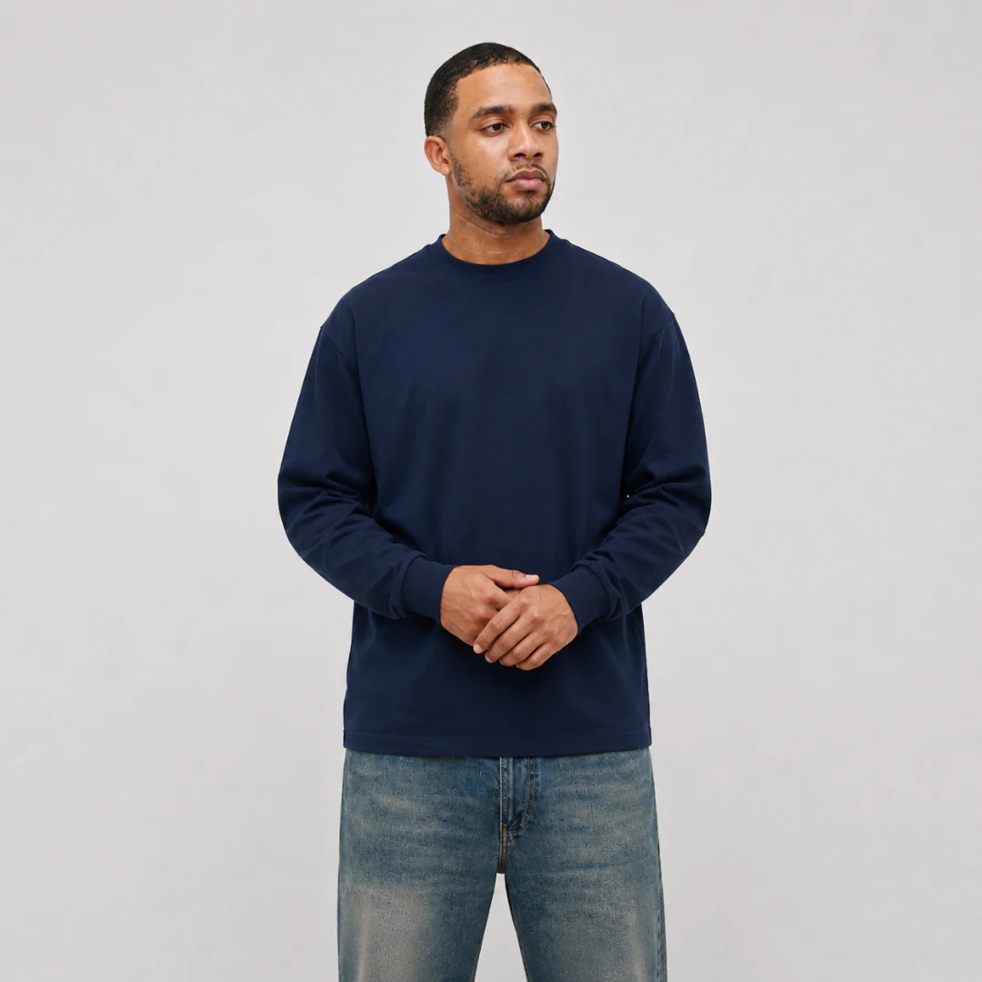 the perfect long sleeve tee - navy - Image 5