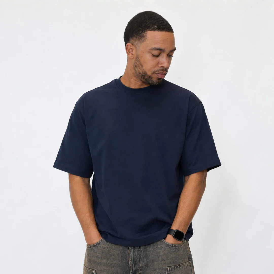 the perfect oversized tee - navy - Image 4