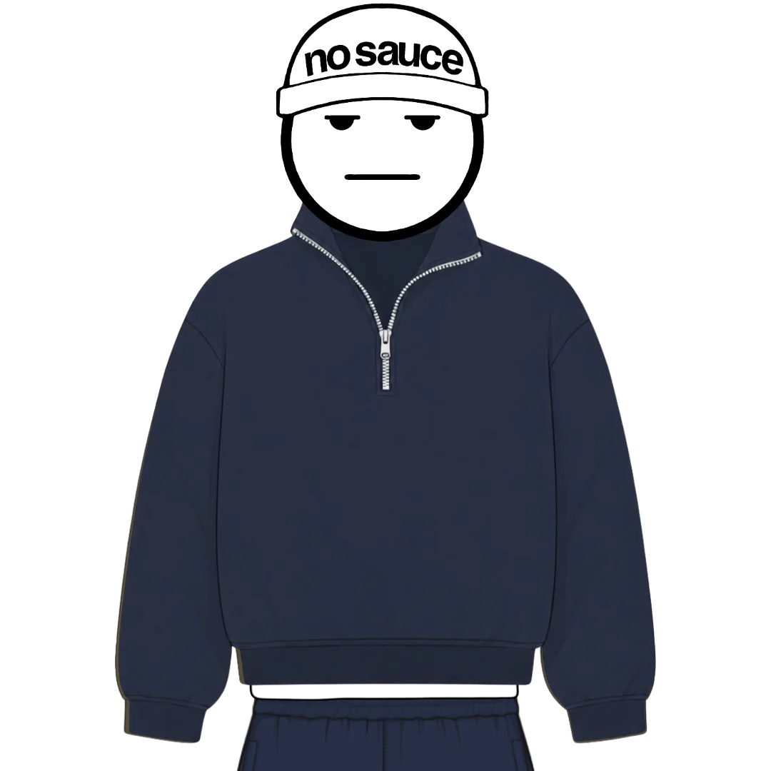 the quarter zippa' - navy