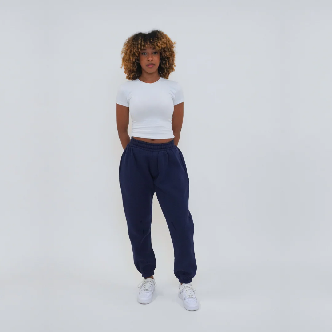the slim cuffed jogga' - navy - Image 4