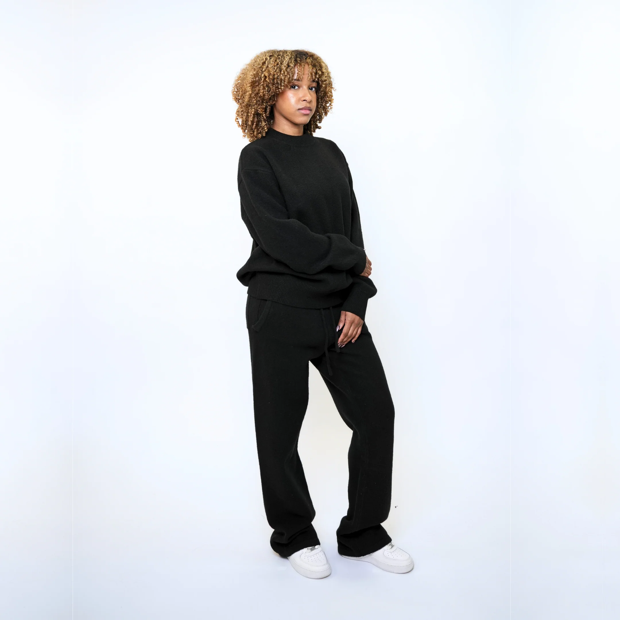 the soft-knit straight leg jogga' - black - Image 5