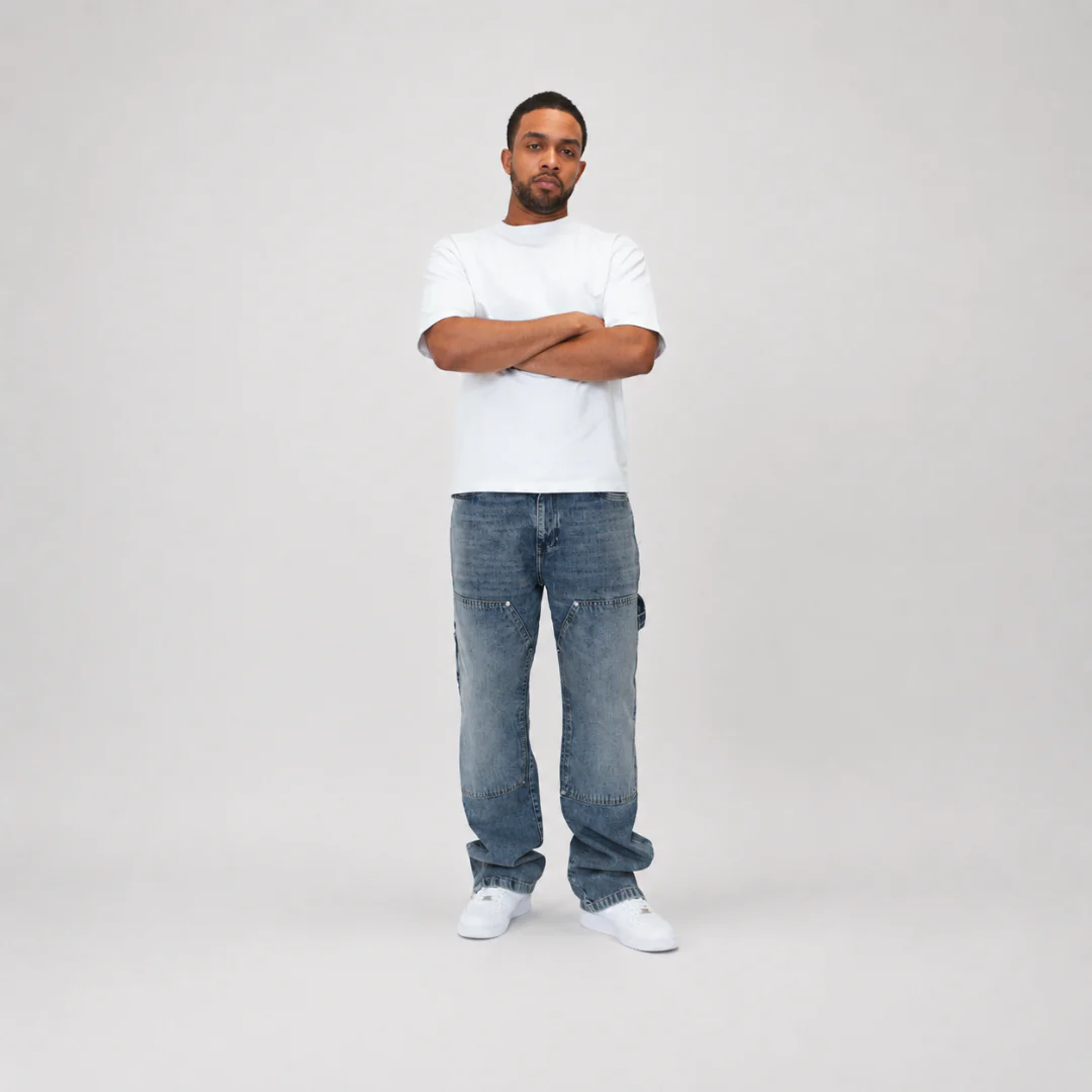 the straight leg carpenta’ jeans - blue - Image 3